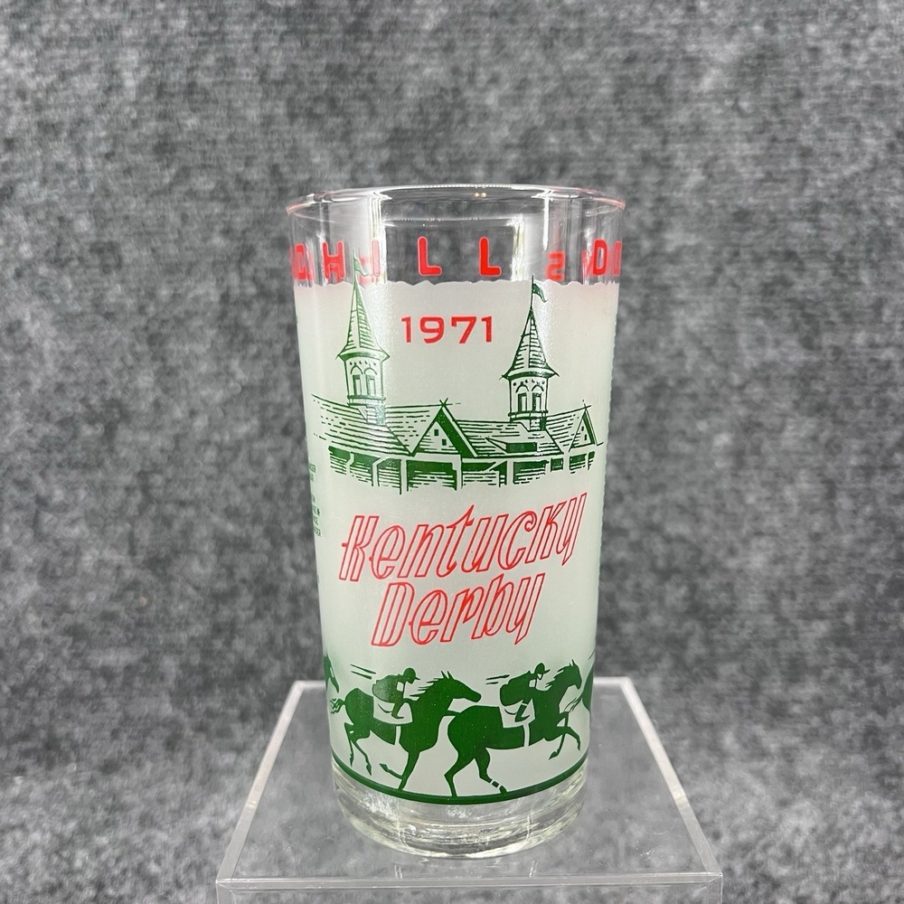 1971 Kentucky Derby Churchill Downs Souvenir Mint Julep Glass